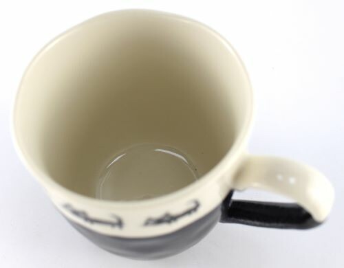 Japanese Ceramic Mug Black Cat Pattern 8.5cm Daily Use Made in Japan