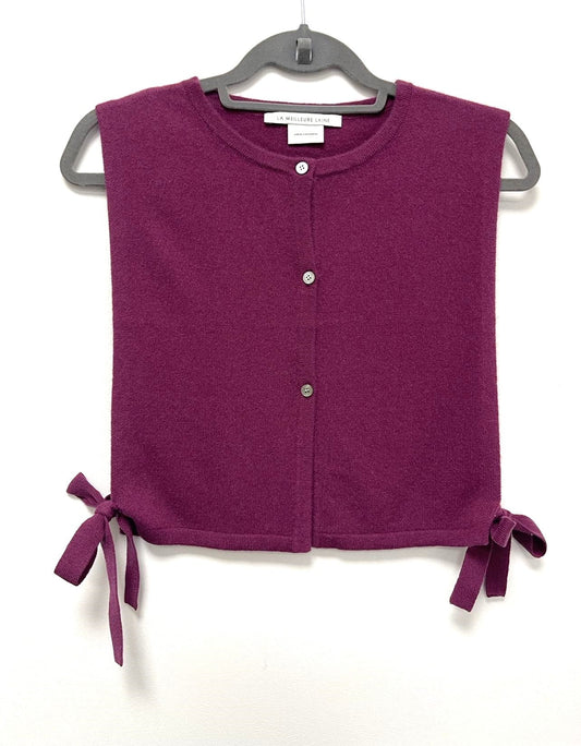 CASHMERE Knitted Poncho in Burgundy