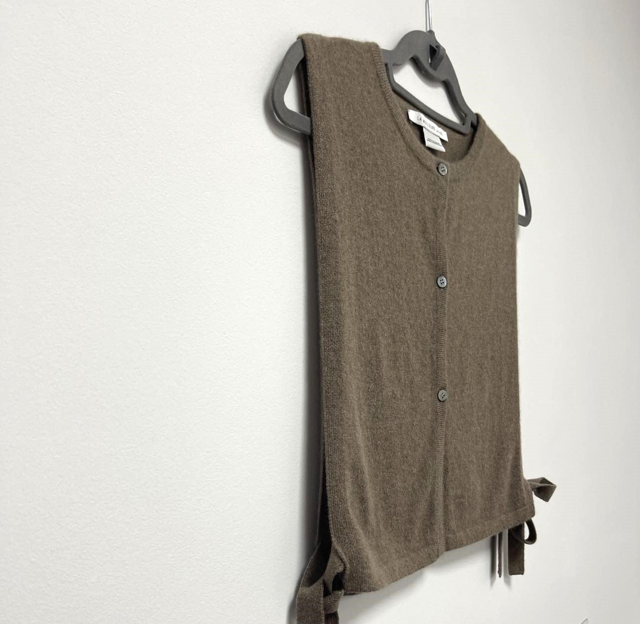 CASHMERE Knitted Poncho in KHAKI