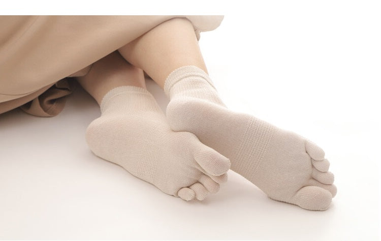 Japanese Five-Toe Socks - Mesh knitting