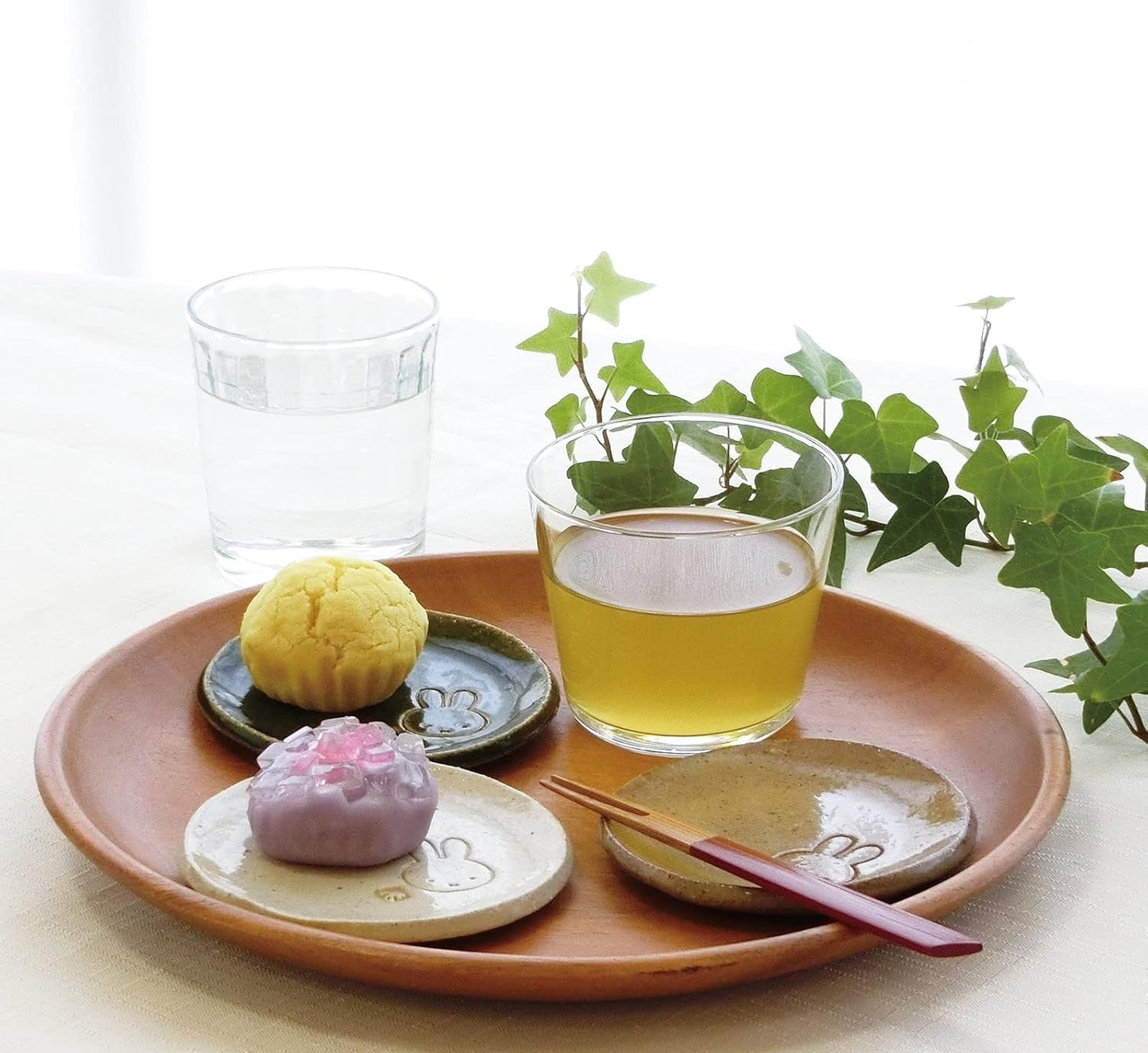 Miffy Mino Ware Small Plate, Tatara in White Clay