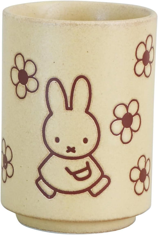 Miffy Floral Tea Cup in Yellow Beige -Japanese Porcelain (270ml)