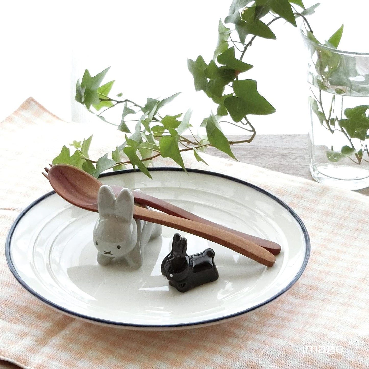 Miffy Porcelain Chopstick Rest (L Size) (White)