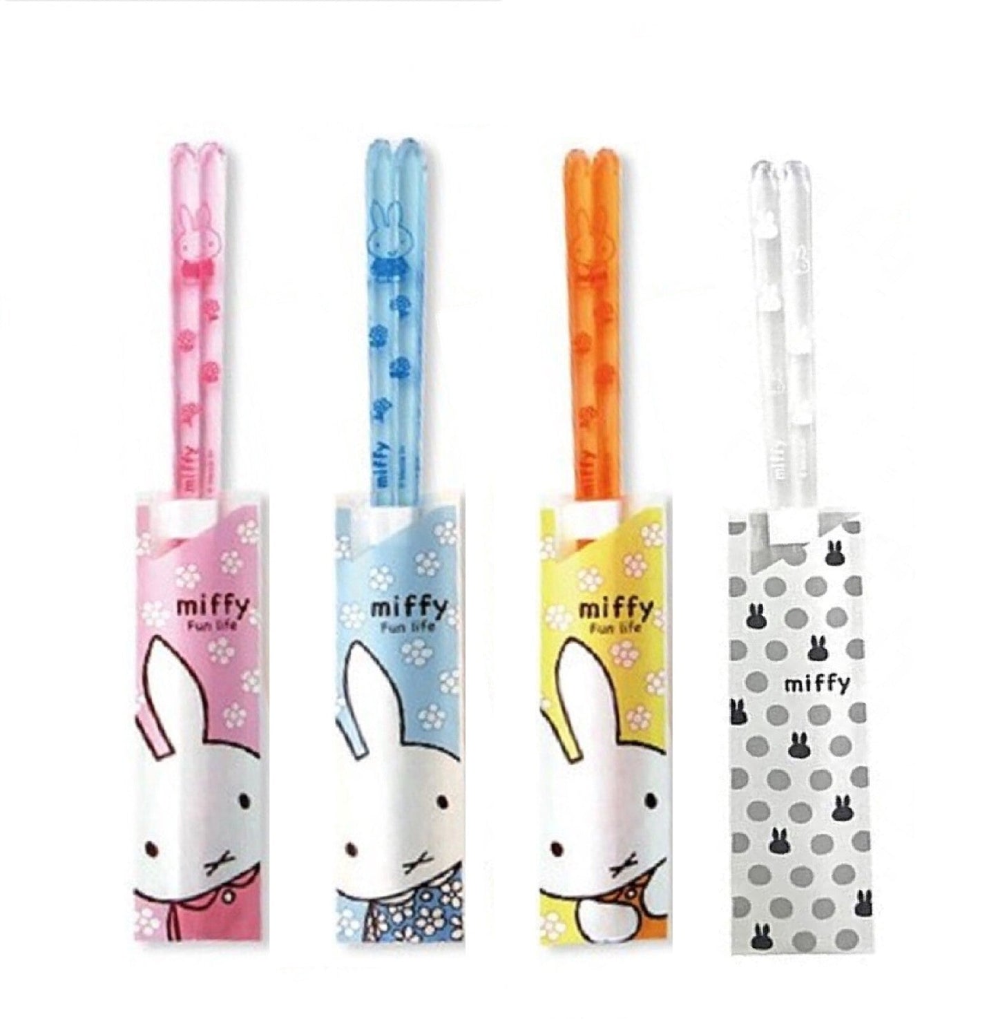 Miffy Clear Pink Flowers Chopticks (Made in Japan)