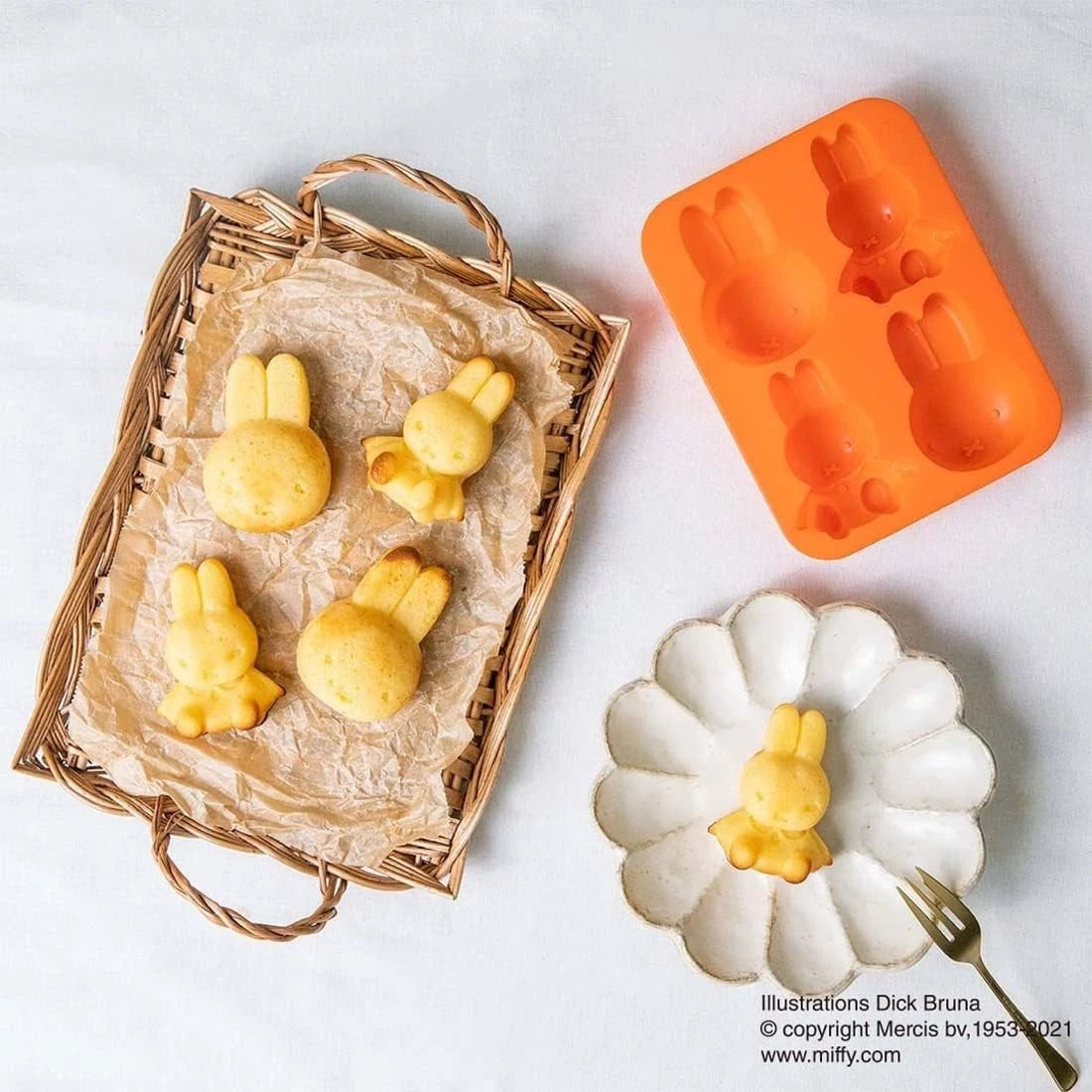 Miffy Madeleine Silicone Mould Set of 4 Oven Microwave Dishwasher Safe